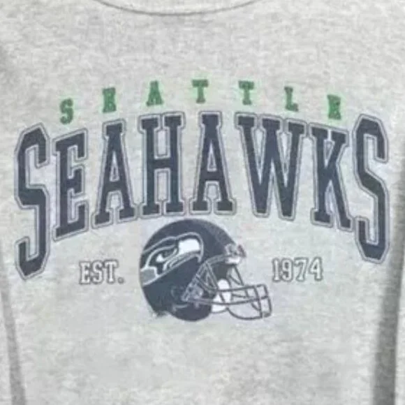 Vtg Seattle Seahawks Football Crewneck Sweatshirt Unisex, Seahawks Sweatshirt - Picture 3 of 4